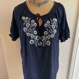 Gorgeous Navy Blue Blouse, Med, MINT CONDITION